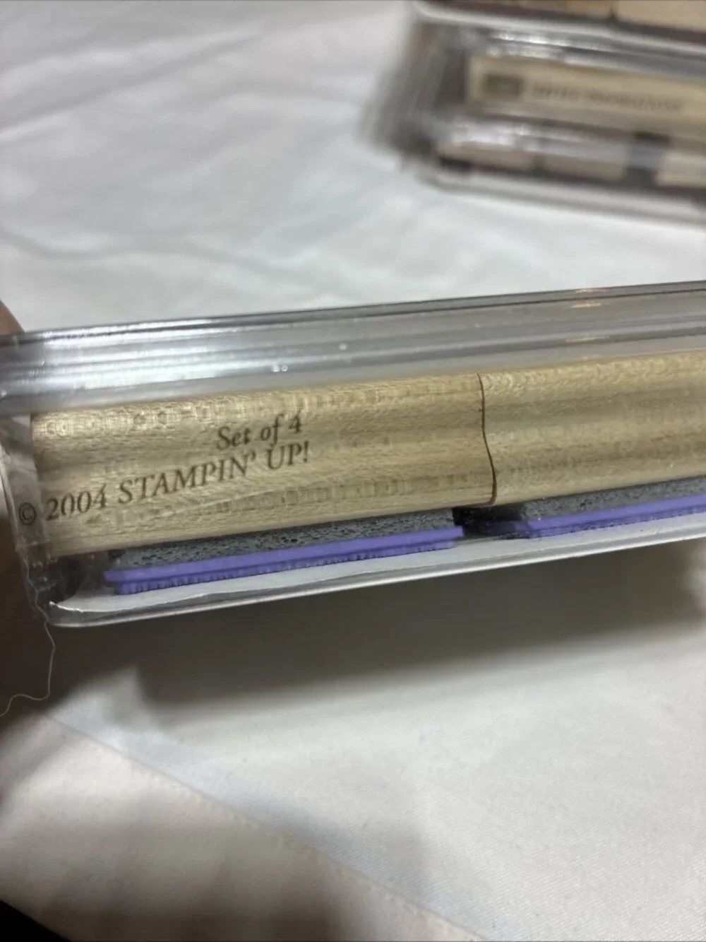 New Factory Sealed 2004 Stampin ‘Up ! “sculpture Style “floral Scroll Set Of 4